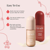 Kitsch Hair Perfume for Women Set (2 x 50mL) – Warm Sugar & Oak + Amber Hair & Body Mist, Odor-Eliminating Hair Fragrance Spray, Long-Lasting Fresh Scent, Vegan & Cruelty-Free