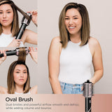 FlexStyle Hair Styling System – Portable Hair Dryer, Curler, Volumizer & Blow Dryer Brush with 6 Styling Tools – Black / HD440BK