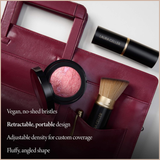 Retractable Angled Kabuki Brush – Cruelty-Free Vegan Makeup Brush for Cream, Liquid & Powder Products