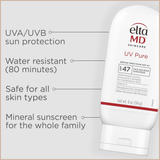 100% Mineral Sunscreen SPF 47 for Face & Body (Water-Resistant)